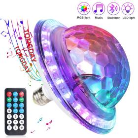كريستال ماجيك بول UFO موسيقى بلوتوث LED RGB E27