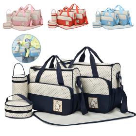 طقم شنط حفاضات 5 قطع متعددة الاستخدامات للأمهات