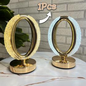 مصباح طاولة LED بيضاوي – تصميم أنيق للديكور (قطعة واحدة)