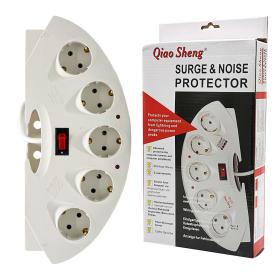 رابط كهربائي متعدد بـ6 منافذ – حماية فعالة لأجهزتك وتنظيم مثالي للكابلات