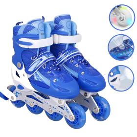 أحذية تزلج بعجلات مضيئة RGB للأطفال – مريحة ومقاسات متعددة 30-32 / 35-38 / 38-42