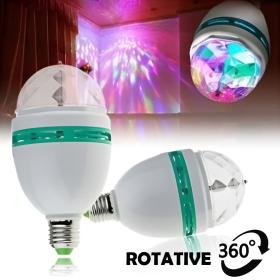 مصباح حفلات LED دوار 360° متعدد الألوان