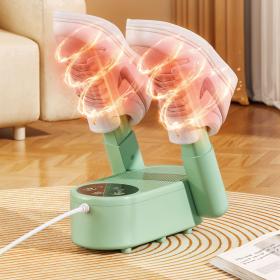 مجفف أحذية آمن وهادئ بحماية من السخونة وتحكم حراري أقل من 45 ديسيبل