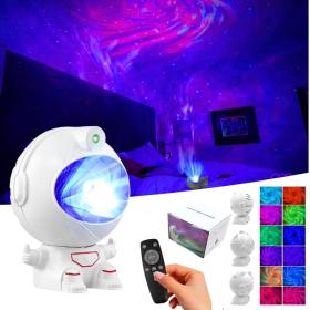 جهاز عرض ضوء رائد الفضاء مع سماء نجمية ونيبولا وجالاكسي V3