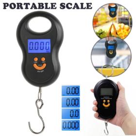 ميزان بخطاف للأمتعة والصيد 50 كغ بشاشة رقمية